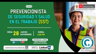 ⛑CURSO PREVENCIONISTA DE SEGURIDAD Y SALUD EN EL TRABAJO SST👷‍♂👷‍♀🚧 [upl. by Holleran]