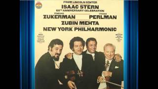 Bach  Concerto For Two Violins  Stern Perlman  Mehta [upl. by Jenny]