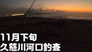 【茨城サーフ】11月下旬、久慈川河口豊岡サーフ釣査 [upl. by Halilak904]