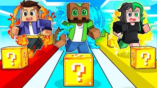 Desafío LUCKY BLOCKS ELEMENTALES en Minecraft [upl. by Kerge]