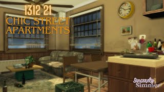 1312 21 Chic Street Apartments  Sims 4  Speed Build  CC [upl. by Sidwell597]