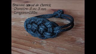 Bracelet en noeud de Carrick [upl. by Margarette]