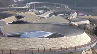 A look at the worlds longest bobsled and luge track at Beijing 2022 Olympic Sliding Centre [upl. by Nagard]