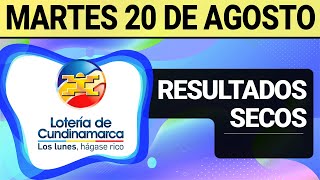 Resultado SECOS Lotería de CUNDINAMARCA Martes 20 de Agosto de 2024 SECOS 😱💰🚨 [upl. by Marianna]