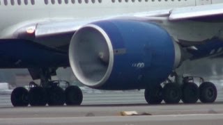 GE90 Engine Intake Mist On Takeoff quot What Causes This Mist  quot [upl. by Atteuqahc]