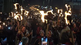 Edinburghs Hogmanay Torchlight Procession 2023 [upl. by Aleinad841]