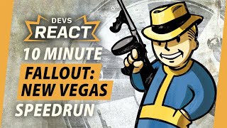 Fallout New Vegas Developers React to 10 Minute Speedrun [upl. by Nnahaid734]