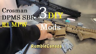 Crosman DPMS SBR MPW R1 3 Simple DIY mods for under  1 buck [upl. by Yl]