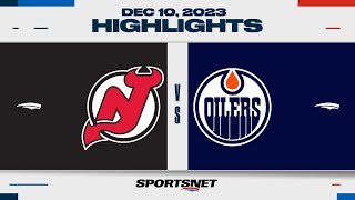 NHL Highlights  Devils vs Oilers  December 10 2023 [upl. by Hahnert]