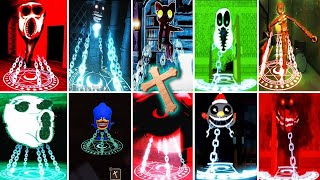 DOORS FLOORS 2  ALL CRUCIFIX Uses ON ALL ENTITES  JUMPSCARES 9 [upl. by Nanyt]