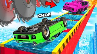 GTA 5 MEGA RAMP CHALLENGE FINISH TO SLIP CHALLENGE [upl. by Sacksen]