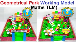 geometrical park working model  maths tlm  maths project  diy  simple  craftpiller [upl. by Blithe45]