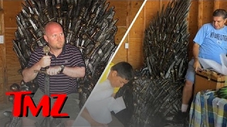 Game Of Thrones Fan Won His Very Own Iron Throne  TMZ [upl. by Sucram220]