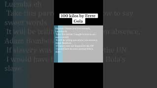 100 kilos by Ferre Gola lyrics translation rhumbamusic duet congoleserumba musiclyrics congo [upl. by Zile348]