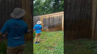 How to Wash a Wood Fence in 15 Seconds [upl. by Anitreb353]