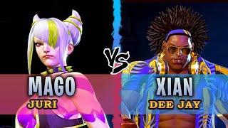 SF6 ▰ Juri  Mago  Vs Dee Jay  Xian 『 Street Fighter 6 』 [upl. by Nylarac]