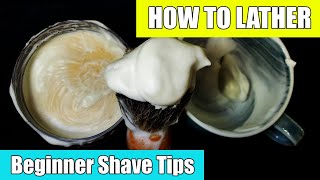 How to Lather Shaving Soap  Wet Shaving Tips for Beginners [upl. by Nyllek]