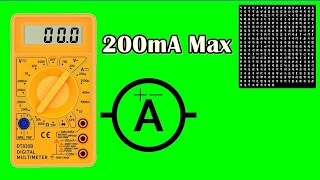 Measure Amperage With Multimeter 200mA Max [upl. by Aletse478]