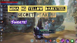 Mir4 Yellow Darksteel Location at Oras sa Secret Peak 5F Samahan nyo ko magMina ng Swerte [upl. by Ellertnom903]