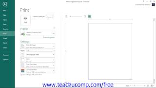 Publisher 2013 Tutorial Previewing and Printing Microsoft Training Lesson 111 [upl. by Naleek825]