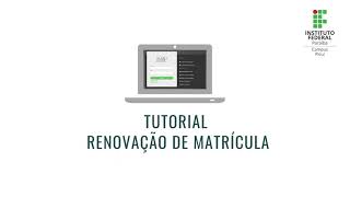 Tutorial  Renovação de Matrícula SUAP [upl. by Annocahs]