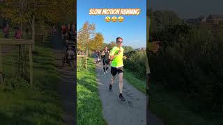 Parkrun slow motion running 🤩🤩🤩 [upl. by Kinchen842]