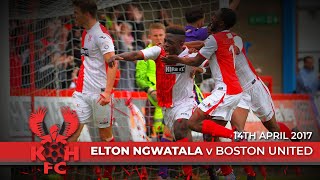 Harriers 10 Boston United 140417 Elton Ngwatala goal [upl. by Oicangi763]