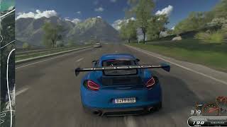 Assetto Corsa ／Hautes Alpes Horizon Life  Mountain Highway Traffic Morning／Porsche 981 Cayman [upl. by Longwood]