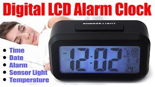 how to setup Digital Smart LED Alarm Clock With Temperature Display I Backlight [upl. by Nmutua]