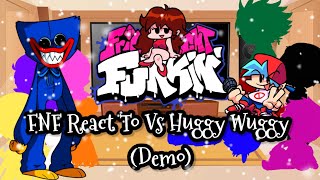 FNF React To Vs Huggy Wuggy DemoFRIDAY NIGHT FUNKINElenaYT [upl. by Bresee]