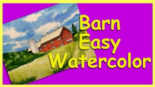 Watercolor Barn Painting Simple and Stunning Techniques watercolor timelapse painting [upl. by Ivor]