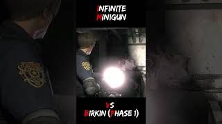 INFINITE MINIGUN VS BIRKIN First Phase  Resident Evil 2 Remake [upl. by Linkoski]