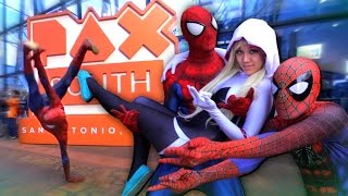 SpiderMan VS PaxSouth 2016 Break Dancing Bboy Style Ft SpiderGwen [upl. by Baal]