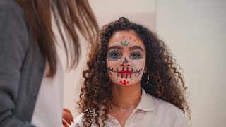 DÍA DE MUERTOS face painting celebration [upl. by Ahsek]