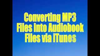 Converting MP3s to Audiobook Files in iTunes  Rod Machado Products [upl. by Barb]