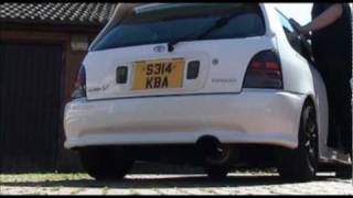 Toyota Starlet Glanza V Turbo  Fujitsubo Power Getter Exhaust System [upl. by Dovev]