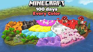 I Spent 100 Days Building EVERY COLOR in Cozy Minecraft [upl. by Goodrich]