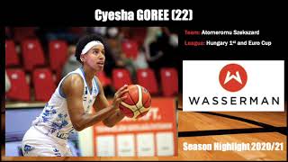 Cyesha GOREE 22 season highlight 202021 [upl. by Ardnuhsor143]