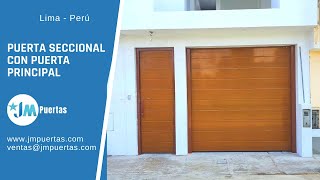 😎💛PUERTA SECCIONAL CON PANEL IMPORTADO ITALIANO COLOR MADERA😍 JMPUERTAS [upl. by Madalyn]