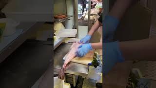 cutting turbot and monkfish preparation and grill [upl. by Gainer]