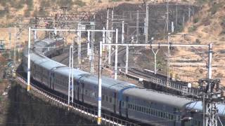 First Ever Capture of WAP4 amp WAG7 Bankers climbing Kasara  Igatpuri Ghats with Godan Express [upl. by Anastos]