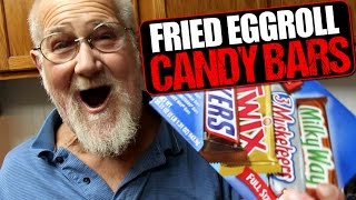 ANGRY GRANDPAS FRIED CANDY BAR EGG ROLLS [upl. by Mitzl204]