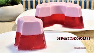 GELATINA DE 2 COLORES MÁGICA Deliciosa Muy Fácil y Rápida de Hacer [upl. by Mima]