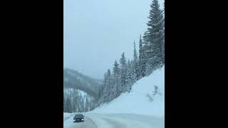 Teton Pass Winter Drive Timelapse [upl. by Helene]