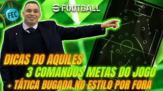 Três COMANDOS METAS MAIS TATICA BUGADA NO ESTILO DE JOGO POR FORA eFootball 2025 [upl. by Ltsyrk]