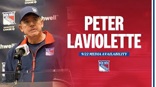 Title New York Rangers Peter Laviolette Media Availability  September 22 2023 [upl. by Emlyn]