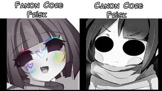 Fanon core frisk vs Canon core frisk [upl. by Annaitat]