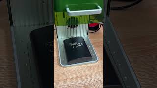 Laser Engraving on Metal Hip Flask for Your Father with xTool F1 Laser Engraver [upl. by Fabiola569]