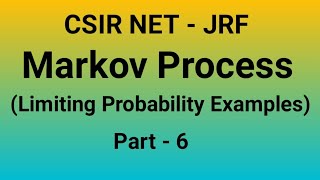 Limiting Probability of Markov Chain  Stationary DistributionMarkov Process for CSIR NET  JRF [upl. by Heintz]