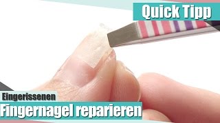 Quick Tipp Eingerissener Fingernagel reparieren  Anielas Fimo [upl. by Adnamaa]